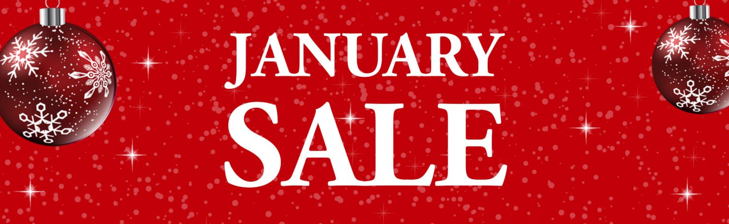 January sales. Hot sale. On January или in January.